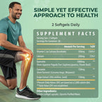 Quercetin Supplement 1000mg Softgels – Joint Health Supplement for Mobility, Flexibility & Antioxidant Boost with Turmeric, Grape Seed Extract & Non-Acidic Vitamin C – 60 Vegan Softgels – 2Pack