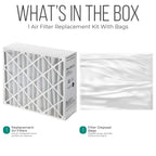 20x25x4 Furnace Filters, FC100A1037 Filter Replacement, Merv 11 Filter Media with Homequip Disposal Bag (2 Pack)