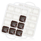 Vinino Silicone Brownie Pan With Dividers, 2 Pack Mini Loaf Pan for Baking Individual, Nonstick 12 Cups Square Muffin Cupcake Pans with Metal Reinforced Frame-Cream