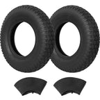 NING SHUO 4.80/4.00-8 Tire and Inner Tube, Premium Rubber Wheelbarrow Replacement Parts for Hand Truck Lawn Mower Dollies Wagon Dolly Trailers Go Kart 2 Pack