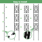 5.25FT Garden Trellis for Climbing Plants, Wall Trellis, 63 Inch Support Fence Climbing Plant Frame Outdoor and Indoor, Privacy Screen Plant Support Fence for Ivy Vines Vegetable Flower