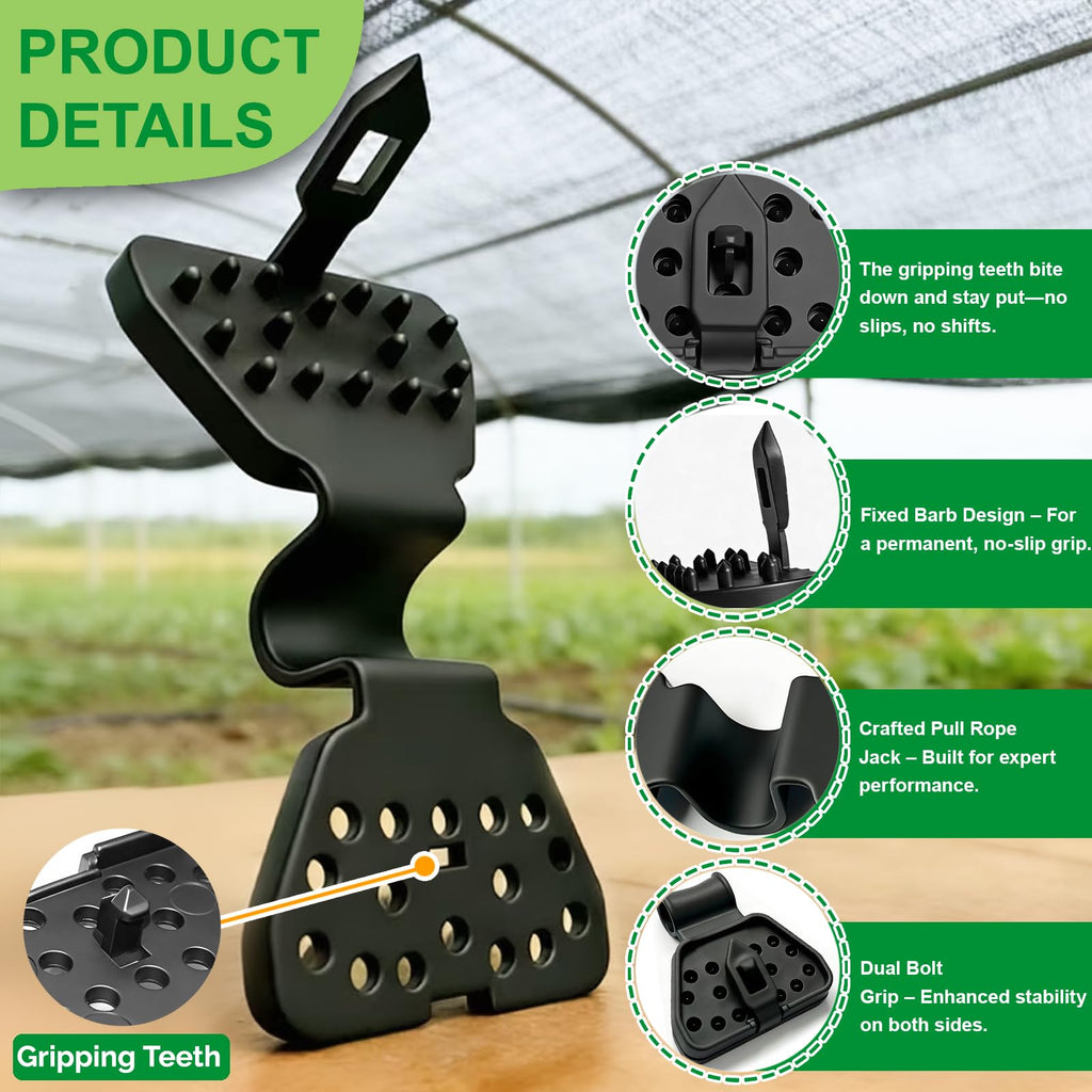 120 PCS Shade Cloth Clips 2026 New Shade Clamps,Garden Net clamps,Reusable Dual-buckle Tarp Clips Heavy Duty Lock Grip for Garden Patio,Fence Mesh fabric fasteners
