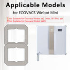 Frexusuent Cleaning Rag for ECOVACS Winbot Mini Window Vacuum Cleaner Robot, Washable and Reusable Winbot Mini Mop Pad Accessories, 12 Pcs Mop Cloth Replacement, No. W-CC02-0012