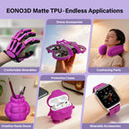 EONO3D Matte TPU Filament 1.75mm, 1kg - Shore 95A Flexible & Durable TPU, Matte Purple, Low-Gloss Matte Finish, Minimal Layer Lines, for Phone Cases, Wearables & Functional Parts