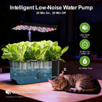 Dryades Indoor Garden 10 Pods Hydroponics Growing System w/LED Grow Light