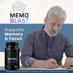 (3 Pack) Memo Blast Capsules - Official MemoBlast Premium Formula Supplement Pills, Advanced Support Formula for Overall Health & Wellness, All Natural Vive Nervo Review, 180 Capsules for 3 Months