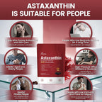 10 in 1 Astaxanthin 12mg Supplements, 4 Month Supply, Astaxantina Antioxidant from Fresh Haematococcus Pluvialis, Contains Lycopene, Grape Seed, Vitamin E, & More Supports Eye, Joints, Skin Health