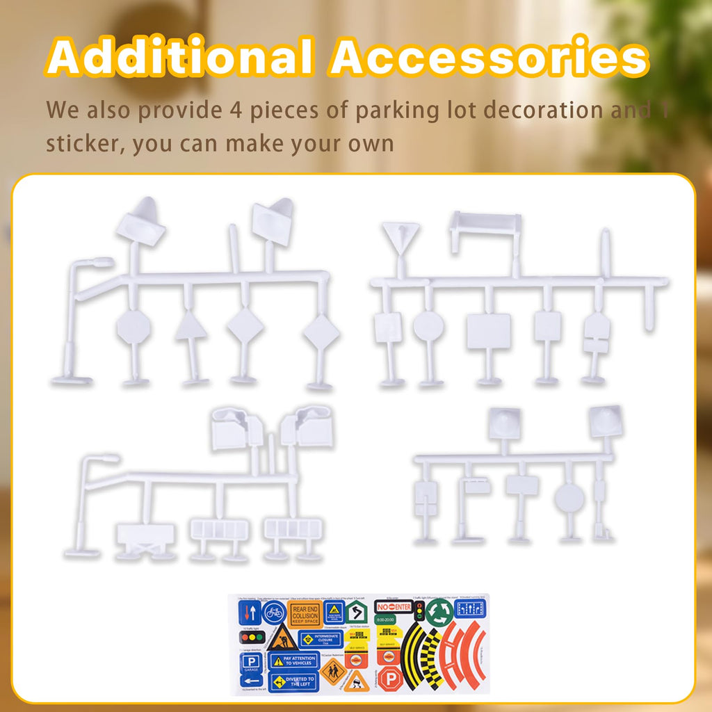 Hotwheels Display Case,Hot Direct Wheels Dispaly Case,1/64 Scale Diecast Toy Car Storage, Parking Garage Diorama - Freestanding Storage with 4 Levels 24 Spots Maximum 40 Cars(Cars Not Included)