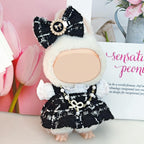 6 Set 17cm Doll Clothes, Clothes for Dolls Outfit, Accessories for 17cm Dolls Clothes T-Shirt + Dress + Bow + Handbag + Necklace + Shoes, No Doll (Elegant Set)