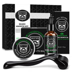 MALE GOD Beard Kit, Beard Growth Kit w/Natural Ingredients Beard Oil & Balm & Comb, Beard Growth Oil w/4X Thickening Biotin, Fathers Day | Chrismtas | Birthday Gifts for Men Him Husband Boyfriend Dad