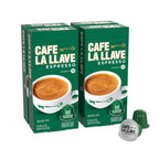 Café La Llave Espresso Aluminum Capsules, Dark Roast, 40ct