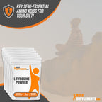 BulkSupplements.com L-Tyrosine Powder - Sports Nutrition, Amino Acid Supplement - Unflavored & Gluten Free, 500mg per Serving, 5kg (11 lbs) (Pack of 5)