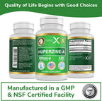 Genex Formulas Huperzine A 200mcg (120 Capsules) | Nootropic Supports Memory, Focus, and Cognitive Health - Non-GMO, Gluten Free, Vegetarian