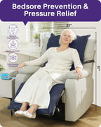 Kekoy Alternating Air Pressure Mattress Pad for Recliner Chair, Upgraded Anti-Slip Design, Pressure Relief Cushion & Bedsore Prevention for Elderly, Quiet Pump, Waterproof Cover for Home Hospital Use