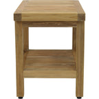 AquaTeak The Original 24" Spa Teak Shower Bench with Shelf