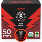 Death Wish Coffee Dark Roast Single Serve Coffee Pods, Organic, 50 Count
