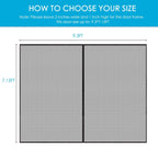 Magnetic Garage Door Screen for 1 Car 9x7 ft Single Garage Door Mesh Screen Curtain Cover Kit with Hook and Loop, Black