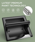 FORIOUS Recessed Toilet Paper Holder, Wall Mount Bathroom Tissue Holder