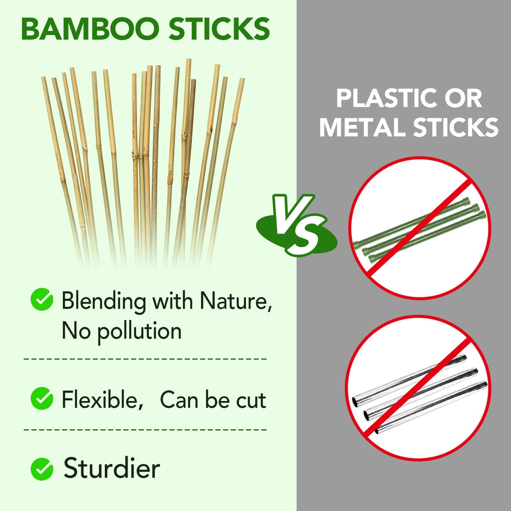 Taoskai Bamboo Stakes, 5 Feet (58 inch), 70 Pcs