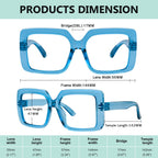 Eyekepper Huge Metalless Reading Glasses with Screwless Spring Hinges 6 Pack Oversized Readers for Women +1.50
