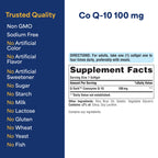 Puritan's Pride Coenzyme CoQ10 100mg, Dietary Supplement for Heart Health, Blood Pressure, Oral Gum Health, and Healthy Aging Support, 60 Day Supply, 240 Rapid Release Softgels