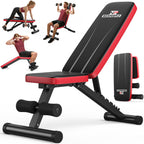 NICEPEOPLE Adjustable Weight Bench for Home Gym, 660LBS Capacity Workout Bench with 8 Backrests for Chest Shoulders Arms, Compact and Foldable Strength Bench for Small Space Apartment Room