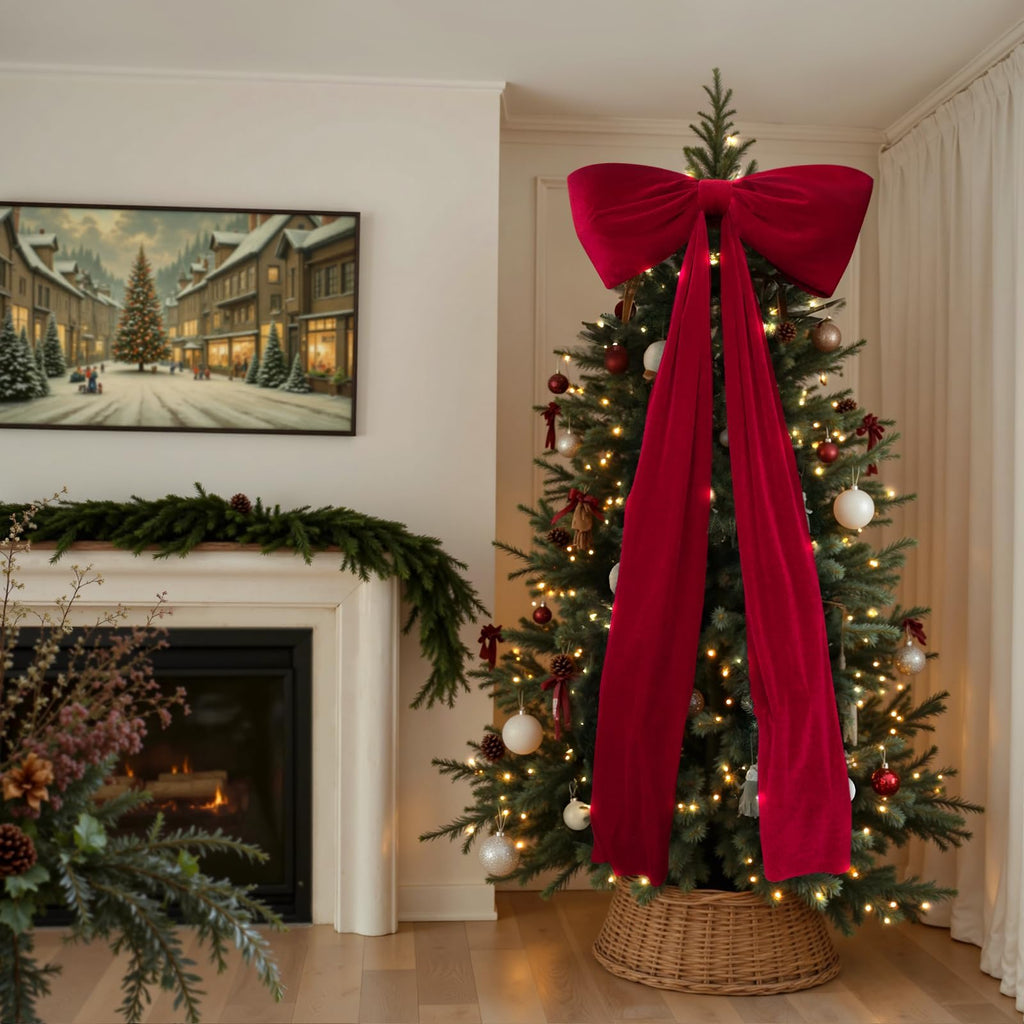 Christmas Decorations - 6 Ft Giant Bows for Christmas Tree Decor