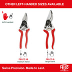FELCO 6 ELITE Pruning Shears – 7.7" Swiss-Made Garden Clippers with Leather-Wrapped Handle for Medium Right Hands | Hand Pruners for Gardening | Garden Tool Cutter with Bypass Blade, Aluminum Body