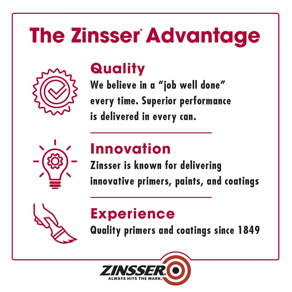 qt Zinsser 276087 White Mold Killing Primer Water-Based Mold Killing Primer