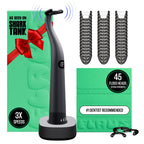 FLAUS Electric Flosser (Extra Strength Woven) - Shark Tank + Oprah's List - Water Floss Alternative - Plaque Remover for Adult- Easy Vibration Flossing - Safe Portable Gum + Teeth Cleaning Tool