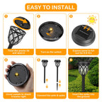 ruhotili Solar Outdoor Lights, Outdoor Waterproof IP65, Bright Powered by Solar Garden Lights for Patio, Yard, Driveway Decoration (12 Pack
