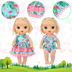 ECORELF 10 Set Alive Baby Doll Clothes, Doll Clothes for 10-12 Inch Girl Dolls Outfits Accessories Include Cute Jumpsuit, Skirts