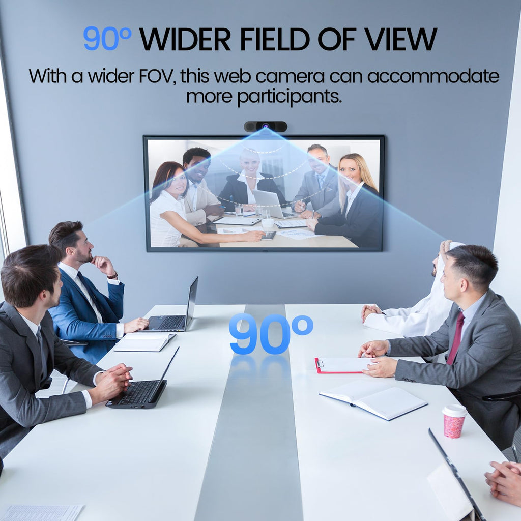 EMEET C960 1080P Webcam with Microphone, 2 Mics, 90° FOV, Computer Camera