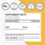 Supersmart - Alpha Glycosyl IsoQuercitrin 200mg per Day - Bioactive Quercetin EMIQ - Flavonoid Supplement | Non-GMO & Gluten Free - 60 Vegetarian Capsules
