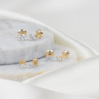 Amazon Essentials 0.25 to 1 Carat IGI Certified Solitaire Lab Grown Diamond Stud 14k Gold 4 Prong Round Cut Earrings (G-H Color VS1-VS2 Clarity)