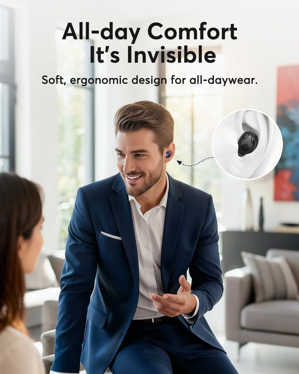 Karthus Rechargeable Hearing Aids for Seniors, OTC Hearing Aids with Hearing Loss, Clear Sound & Noise Reduction,80Hrs Long-Lasting Battery, Comfort & Invisible Design for Adults & Elderly, Black
