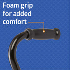 Medline Aluminum Quad Cane with Small Base for Balance, Height Adjustable 29" to 38", Knee Injuries, Surgery Recovery & Mobility, Lightweight Walking Aid for Seniors & Adults, 300 lb Weight Capacity