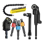 17pcs Flexible Drill Bit Extension, Include 3pcs Impact Socket Adapter 2pcs Hex Shank 105° Right Angle Drill Attachment 10 Short Screwdriver Bits Bendable Drill Bit Extension and 90° Angled Bits