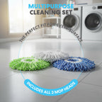 Simpli-Magic 79349 Spin Mop Cleaning System with 3 Microfiber Mop Heads, Red/GRAY,Red/Black