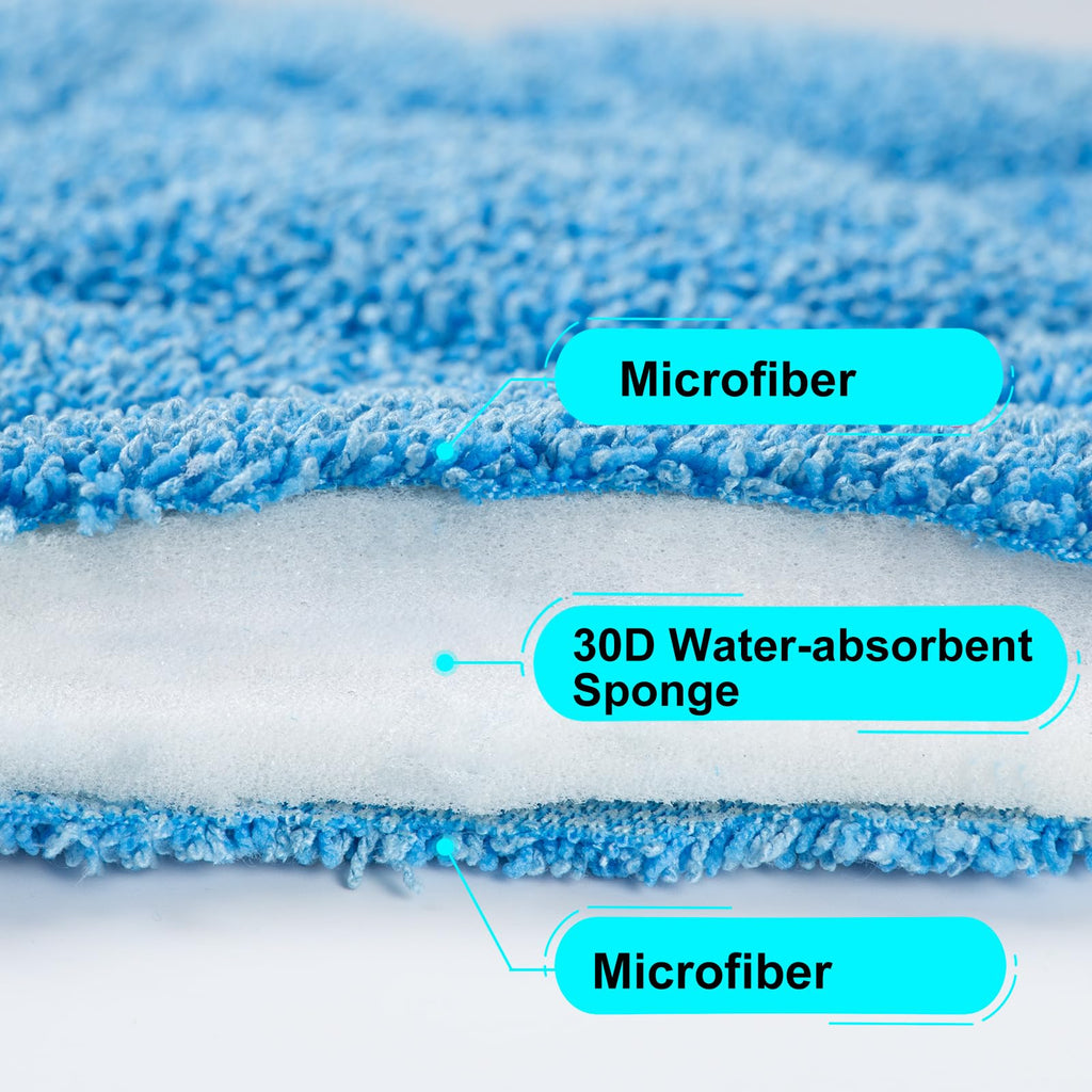 HHQ Commercial Microfiber Carpet Bonnet, Mopping and Buffing Pad, for Replacement of Oreck Orbiter Pads 437053, 2 Pack