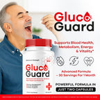 GlucoGuard Capsules - Official GlucoGuard Advanced Blood Support Formula, Natural GlucoGuard Pills Maximum Strength, GlucoGuard Health & Wellness Vitamin Supplement, 30 Capsules for 1 Month