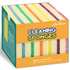 LAUNDRYLUX Scrub Sponge, Dual-Sided Temperature-Responsive Scrubber - Non-Scratch - Multipurpose Dish Sponges for Kitchens, Bathrooms, and Outdoor Use - 12 Pack