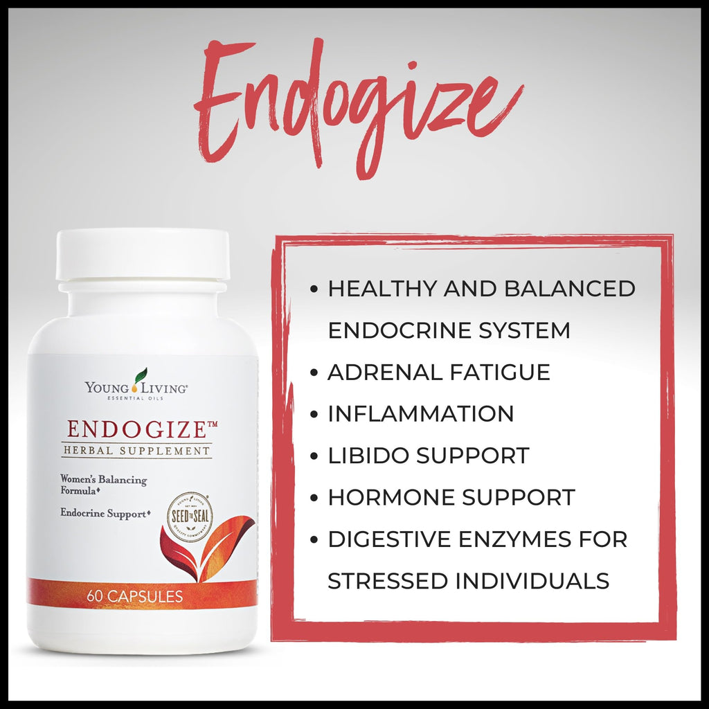 Young Living - EndoGize 60 Capsules | Hormonal Health & Endocrine System Support with Essential Oils | Daily Herbal Supplement for Women's Wellness & Balancing Formula