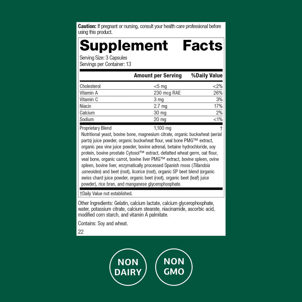 Standard Process Rumaplex - Healthy Liver Support Supplement - Body Health Supplement with Vitamin A & Niacin - Aid Liver Health & Bile Production - 40 Capsules