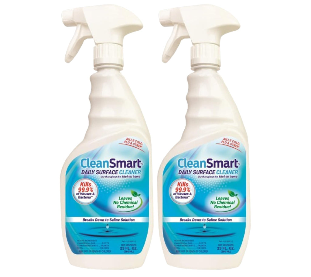 CleanSmart Daily Surface Cleaner and Pet-Safe Disinfectant, Kills 99.9% of Viruses, Bacteria, 23 ounce Bottle (Pack of 2)