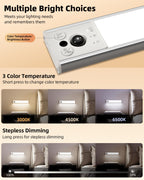 EZVALO 14.5inch Under Cabinet Lighting, Rechargeable Motion Sensor Light Indoor with 3 Color Temperatures, Dimmable & Magnetic Closet Lights, Wireless Under Counter Lights for Kitchen, Stairs (2 Pack)