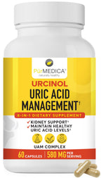 PurMEDICA Urcinol Uric Acid Supplement for Joint Support - 60ct (Pack of 1) - Uric Acid Support Formula with Turmeric Root, Acai, Banaba Leaf, Celery Seed, Yucca Stalk