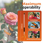 3.5 ft (1.0m) Cut & Tree Trimmer for Precision Gardening Pruning & Fruit picking, 40 in Long Reach Pruning Shears - Lightweight Aluminum Rust-Resistant Picker, Branch Bypass Loppers(1/4" Max Cut)