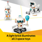 LEGO Creator 3 in 1 Space Robot Toy - Building Toy Kit for Kids with 3 Options, Robot, Spaceship, or Dog - 8 Year Old Boy & Girl Birthday Gifts - 31164