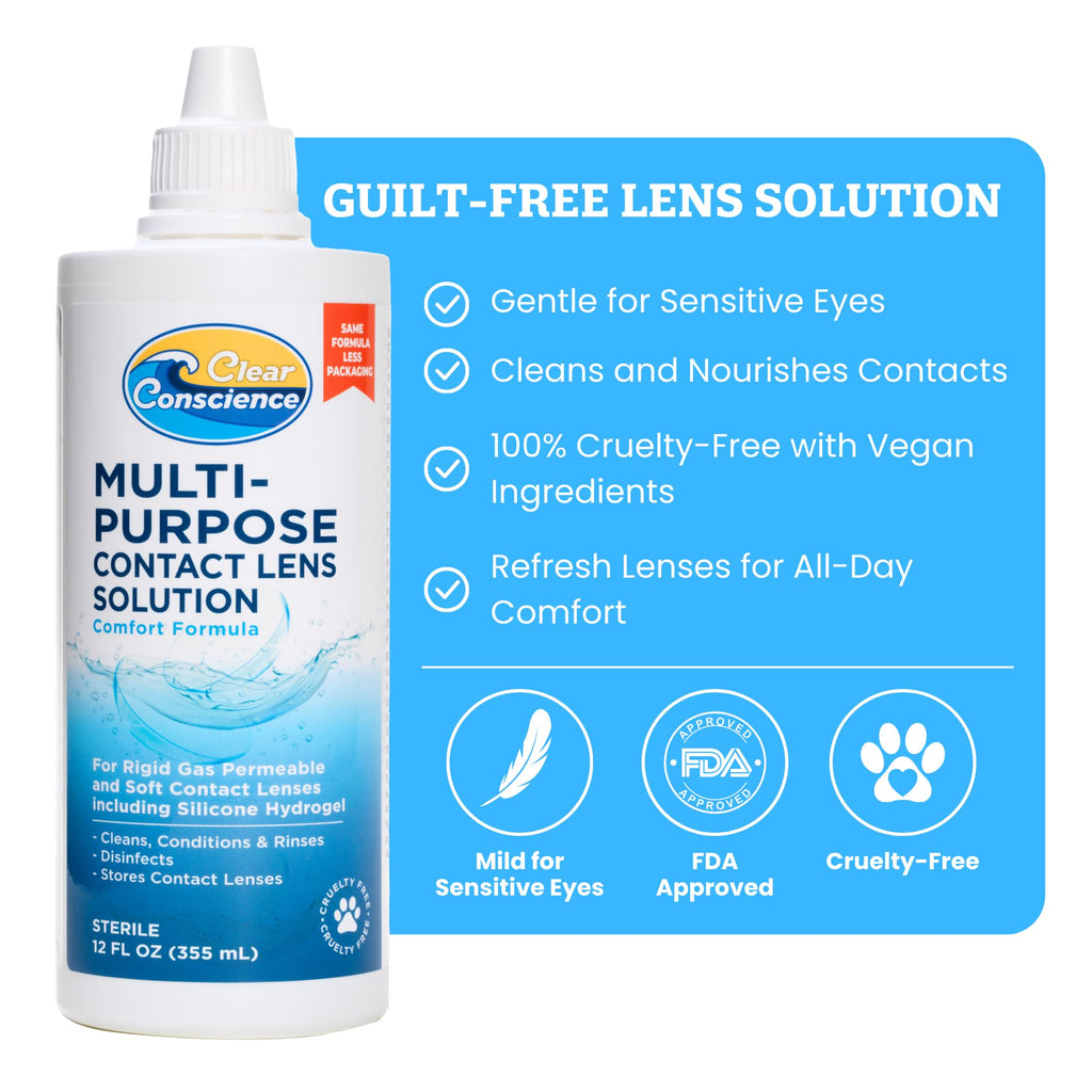 CLEAR CONSCIENCE Contact LEN SOLUTN Multi PURP, 12 OZ